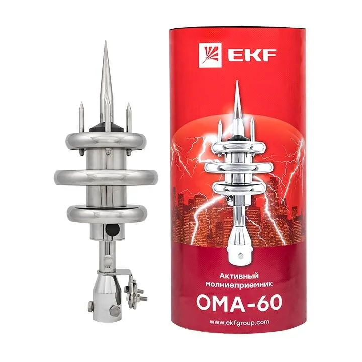 Активный молниеприемник «ОМА-60» EKF с адаптером PROxima Активный молниеприемник «ОМА-60» EKF с адаптером PROxima