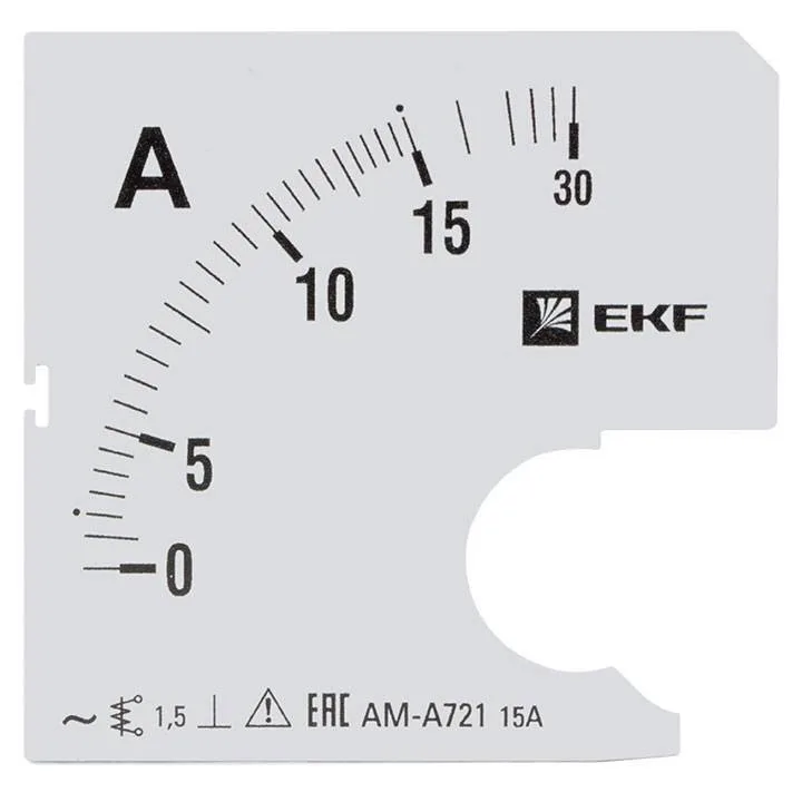Шкала сменная для A721 15/5А-1,5 EKF PROxima Шкала сменная для A721 15/5А-1,5 EKF PROxima