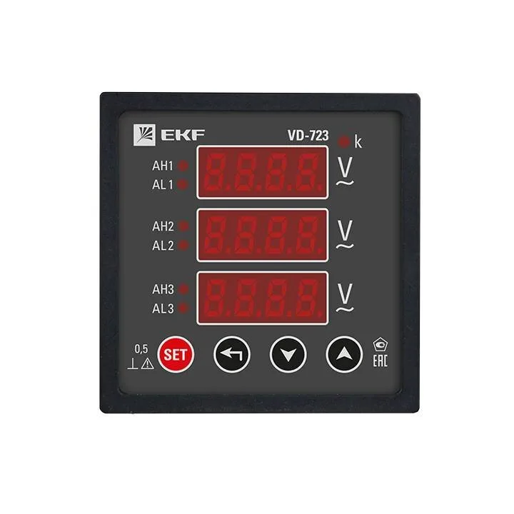 VD-723 Вольтметр цифровой на панель (72х72) трехфазный EKF PROxima