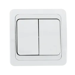 Лондон Выключатель 2-клавишный 10А белый EKF PROxima