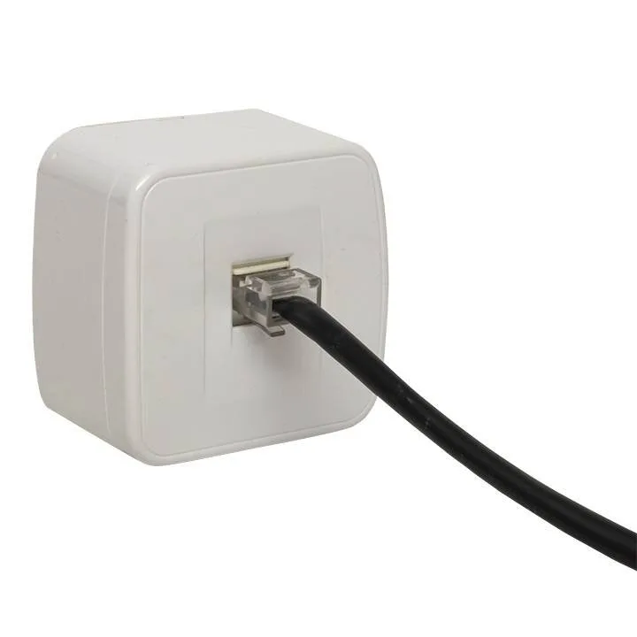Минск Розетка RJ-45 1-местная, ОП 1А, 120В, белая EKF Basic Минск Розетка RJ-45 1-местная, ОП 1А, 120В, белая EKF Basic