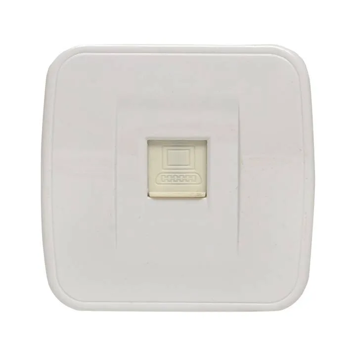 Минск Розетка RJ-45 1-местная, ОП 1А, 120В, белая EKF Basic Минск Розетка RJ-45 1-местная, ОП 1А, 120В, белая EKF Basic