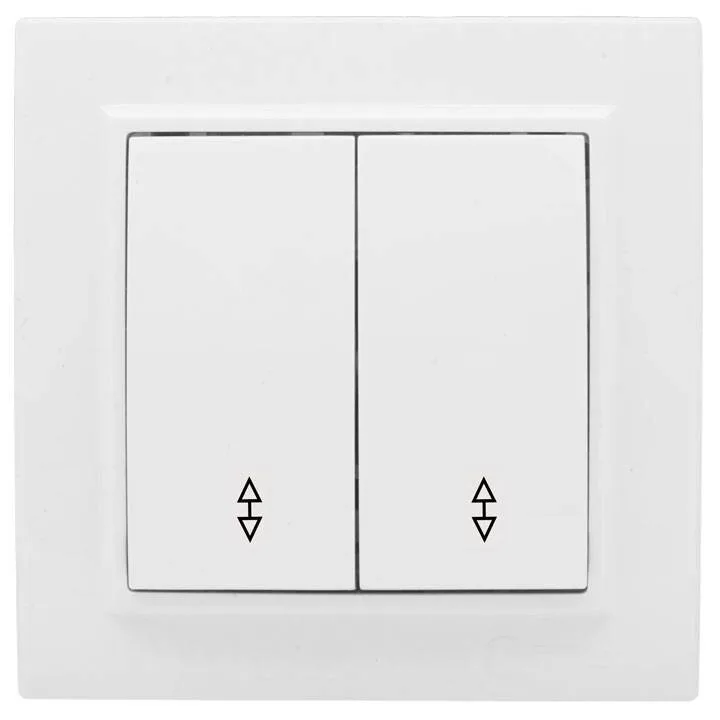 Выключатель 2-кл. СП проходной 10А белый Минск EKF Basic