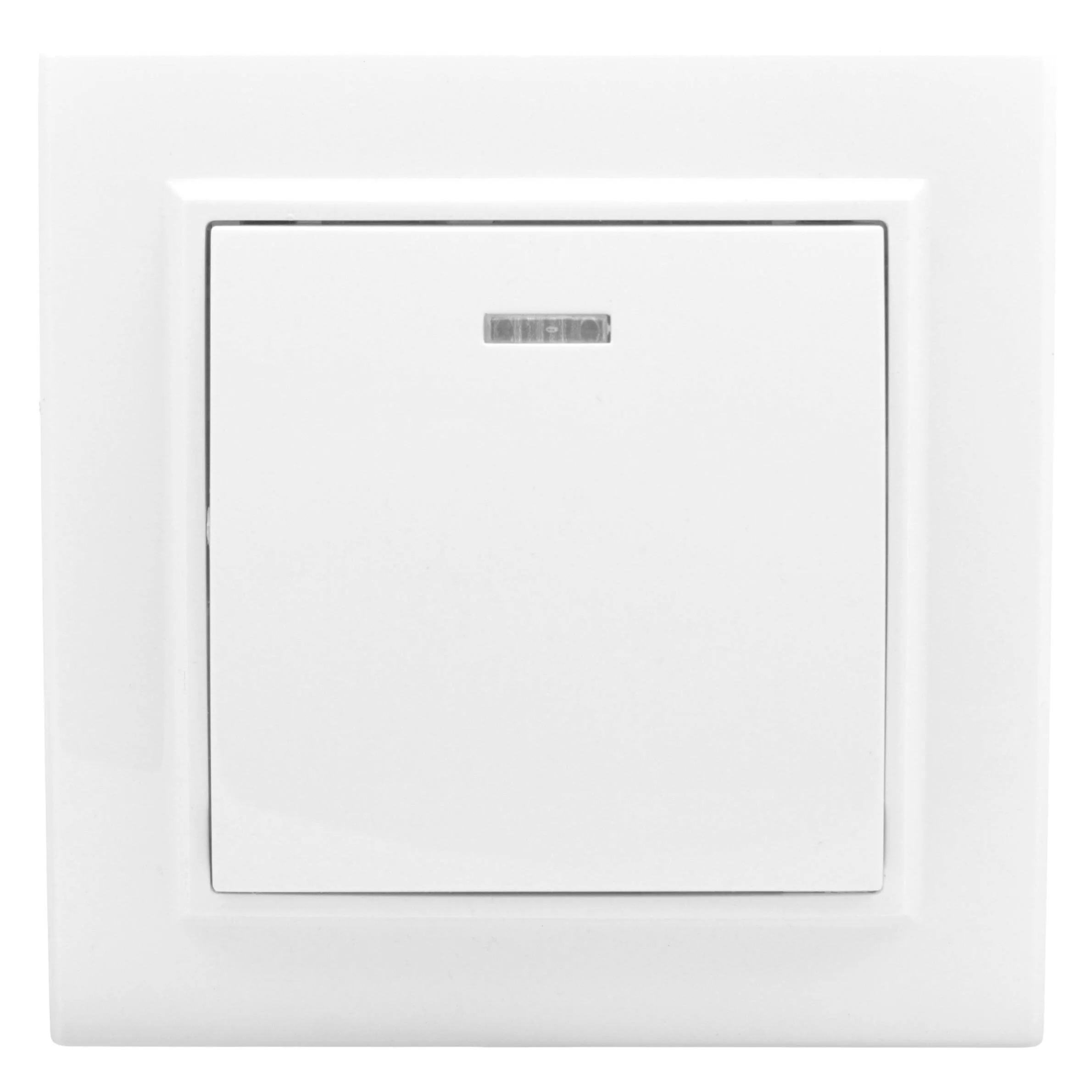 Минск Выключатель 1-клавишный СП с индикатором,10А, белый EKF Basic