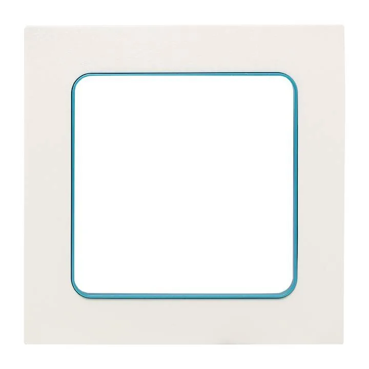 Стокгольм Рамка 1-местная белая с линией цвета синий EKF PROxima