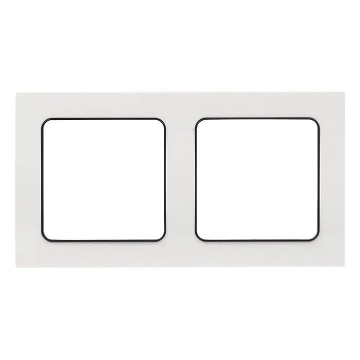 Стокгольм Рамка 2-местная белая с линией цвета черный EKF PROxima