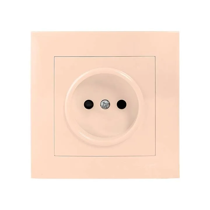 Валенсия розетка 1-местная б/з 10А кремовая с защ. штор. EKF PROxima