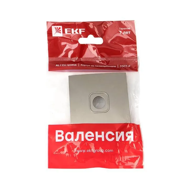Валенсия лицевая панель розетки TV 1-местная 75Ом 5-862МГц кашемир EKF PROxima Валенсия лицевая панель розетки TV 1-местная 75Ом 5-862МГц кашемир EKF PROxima