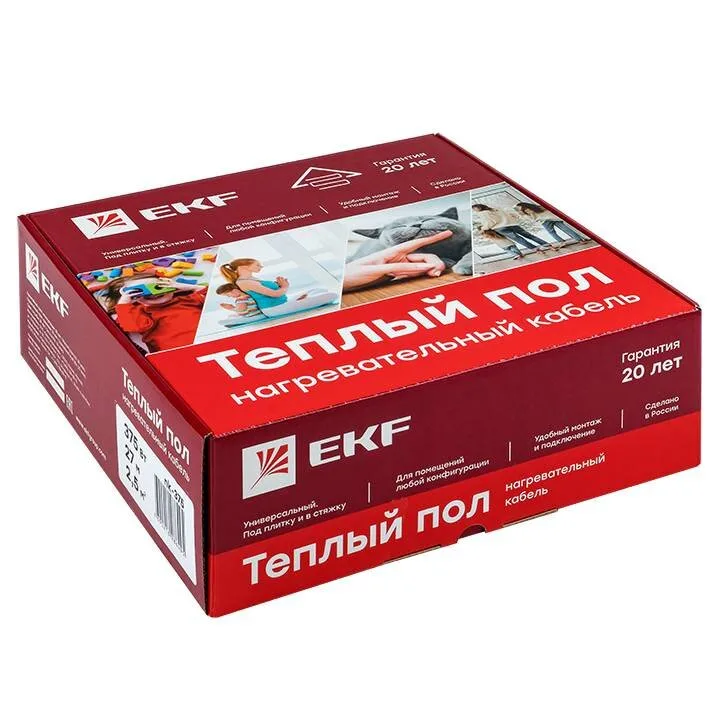 Теплый пол (нагревательный кабель) 150Вт 10 м 1.0 м2 EKF Теплый пол (нагревательный кабель) 150Вт 10 м 1.0 м2 EKF