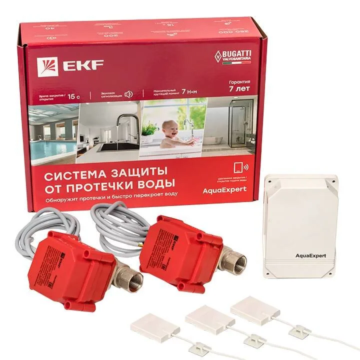 Система защиты от протечки воды AquaExpert 1/2 дюйма EKF Система защиты от протечки воды AquaExpert 1/2 дюйма EKF