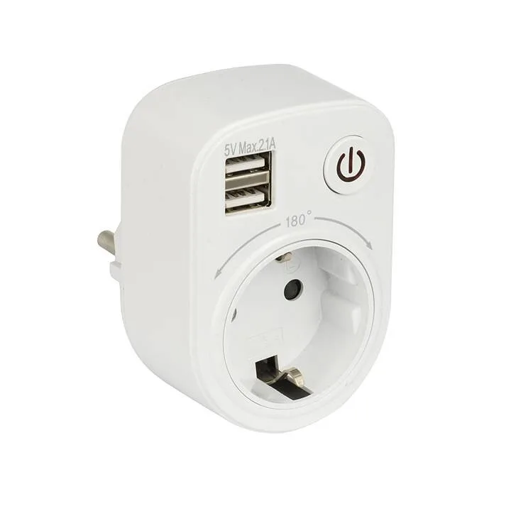 Розеточный блок SB-01 (розетка 2P+E 16А, 2 USB разъема 5V 2,1A) EKF PROxima Розеточный блок SB-01 (розетка 2P+E 16А, 2 USB разъема 5V 2,1A) EKF PROxima
