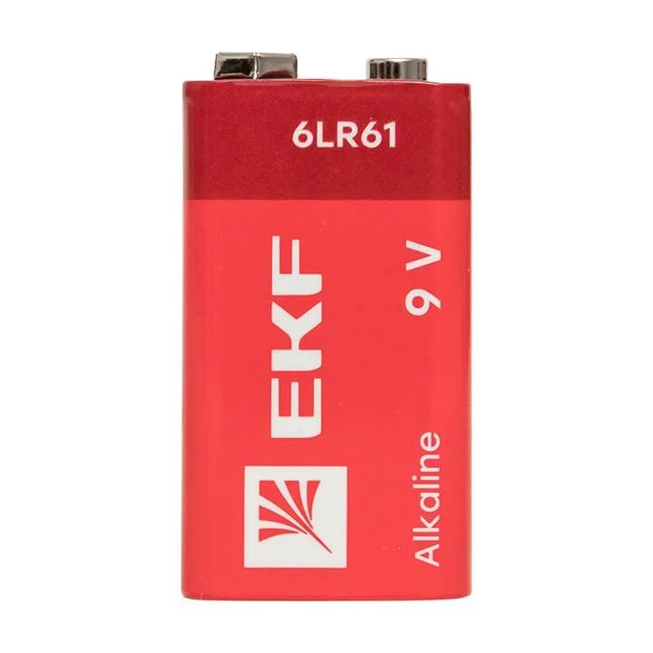 Алкалиновая батарейка типа 9V(6LR61) блистер 1шт. EKF Алкалиновая батарейка типа 9V(6LR61) блистер 1шт. EKF