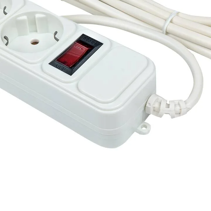 Сетевой фильтр 6*1,8м 10А/2,2кВт с выкл. c/з ПВС 3х0,75 Блокбастер EKF PROxima