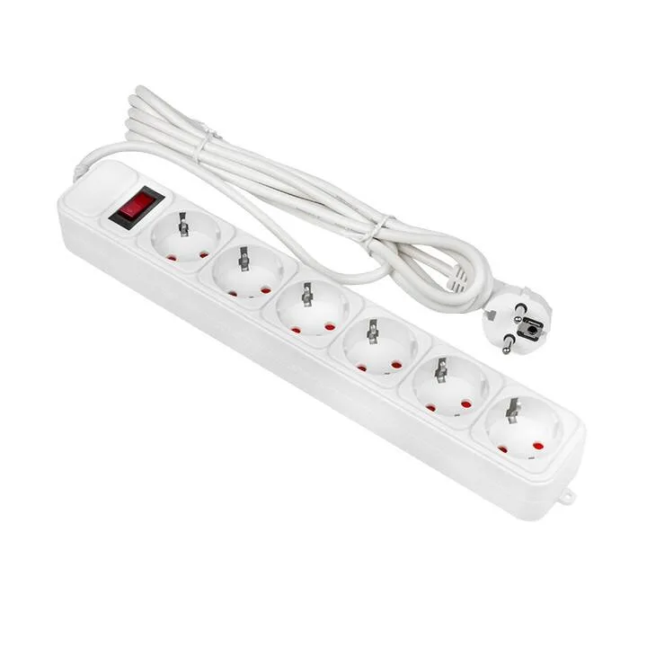 Сетевой фильтр 6*3м 10А/2,2 кВт с выкл. c/з ПВС 3х0,75 Блокбастер EKF PROxima