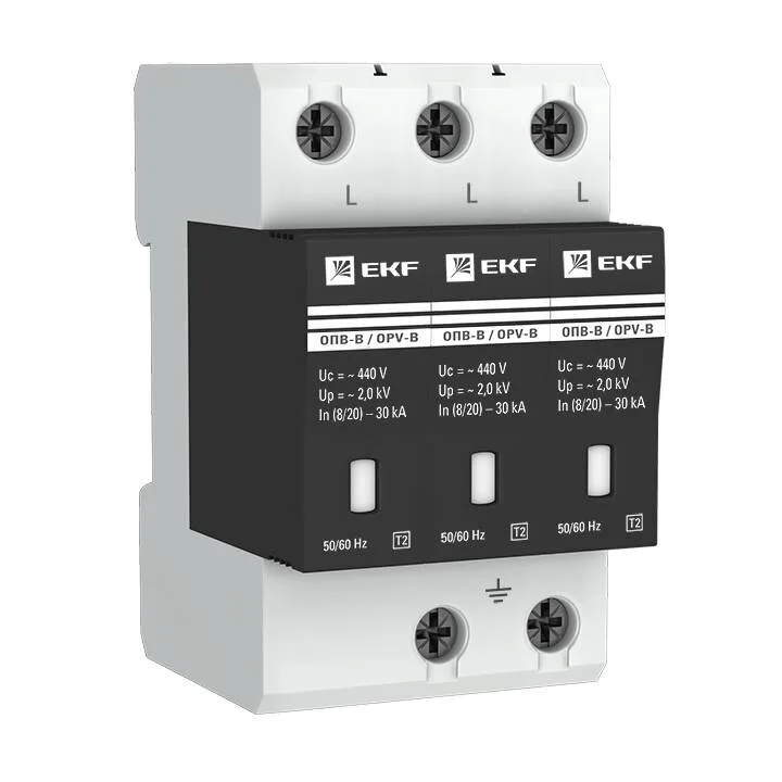 Ограничитель импульсных напряжений ОПВ-B/3P In 30кА 440В с сигн. EKF PROxima