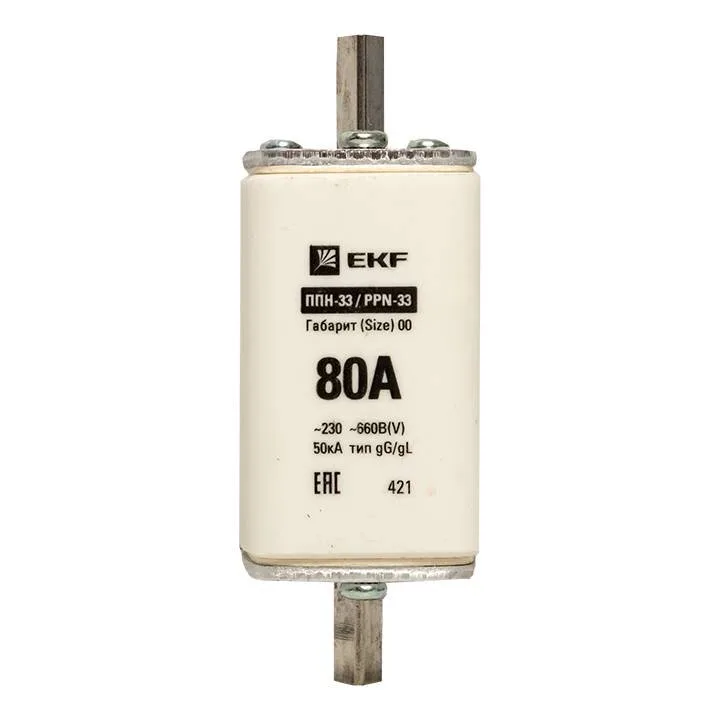 Плавкая вставка ППН-33 160/ 80А габарит 00 EKF PROxima Плавкая вставка ППН-33 160/ 80А габарит 00 EKF PROxima