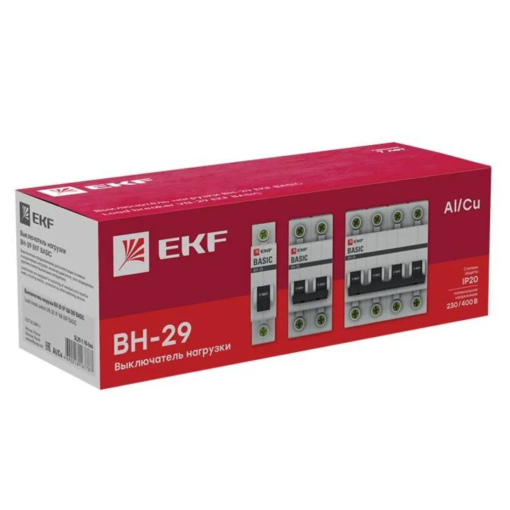 Выключатель нагрузки 1P 20А ВН-29 EKF Basic Выключатель нагрузки 1P 20А ВН-29 EKF Basic