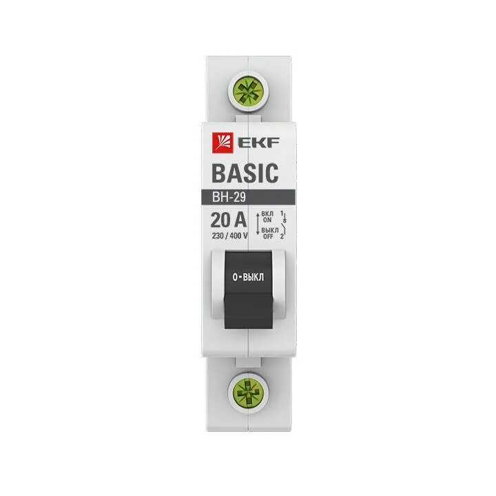 Выключатель нагрузки 1P 20А ВН-29 EKF Basic Выключатель нагрузки 1P 20А ВН-29 EKF Basic